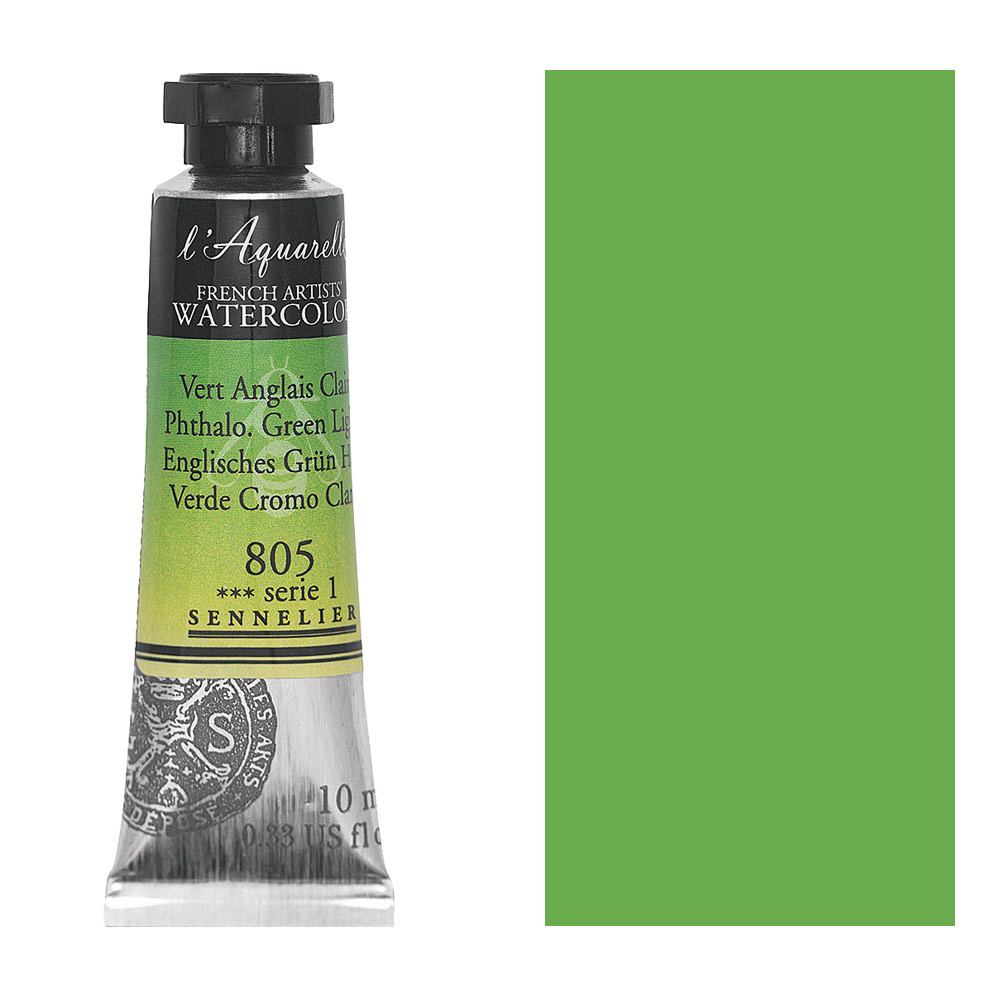 Sennelier L'Aquarelle Watercolor 10ml Phthalocyanine Green Light 805