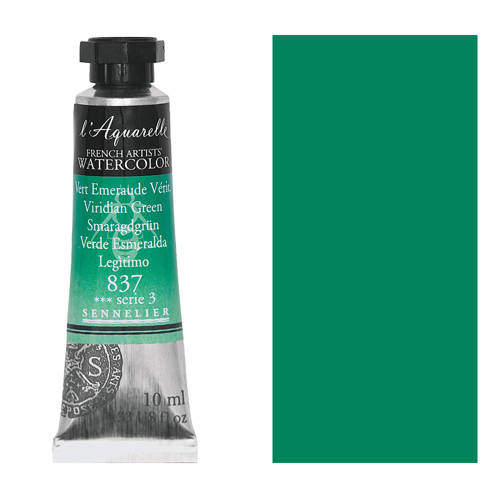 Sennelier L'Aquarelle Watercolor 10ml Viridian Green 837