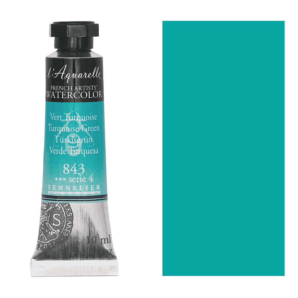 Sennelier L'Aquarelle Watercolor 10ml Turquoise Green 843