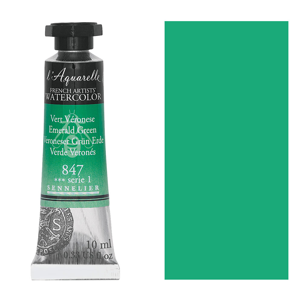Sennelier L'Aquarelle Watercolor 10ml Emerald Green 847
