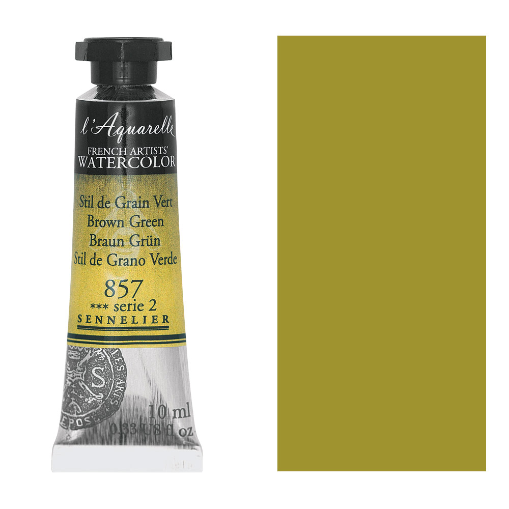 Sennelier L'Aquarelle Watercolor 10ml Brown Green 857