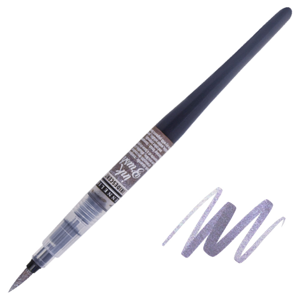 Sennelier Ink Brush Pen Iridescent Silver
