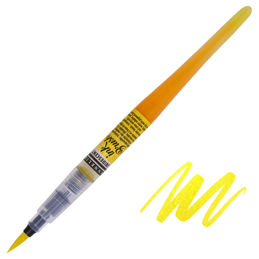 Sennelier Ink Brush Pen 6.5ml Iridescent Lemon Yellow