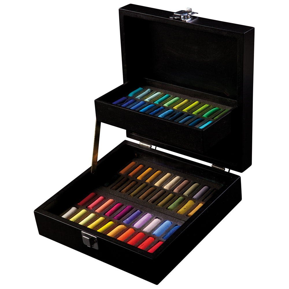 Sennelier Extra Soft Half Pastel Stick 60 Set Black Wood Box