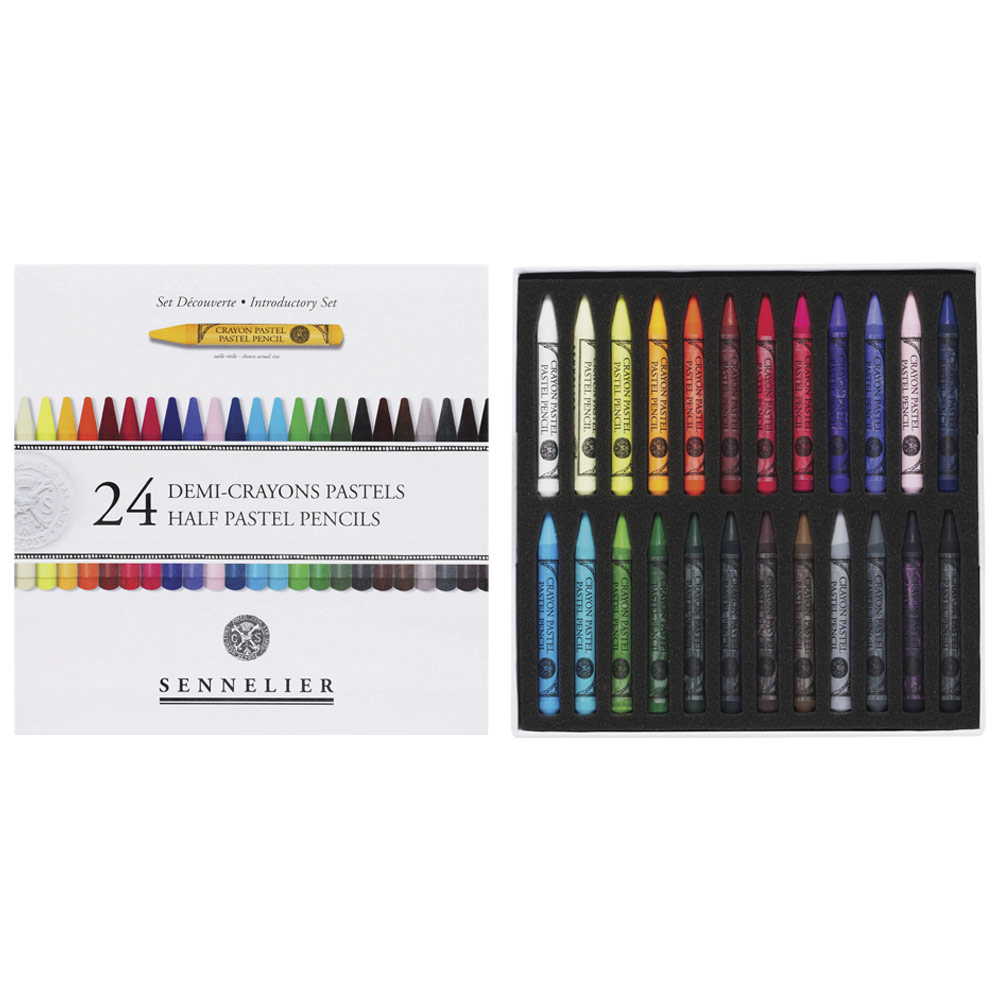 Sennelier Woodless Pastel Pencil 1/2 Stick 24 Set Introductory