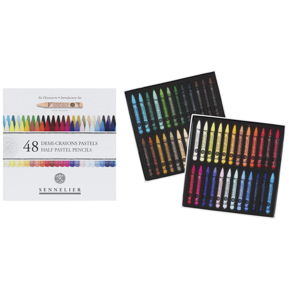 Sennelier Woodless Pastel Pencil 1/2 Stick 48 Set Introductory