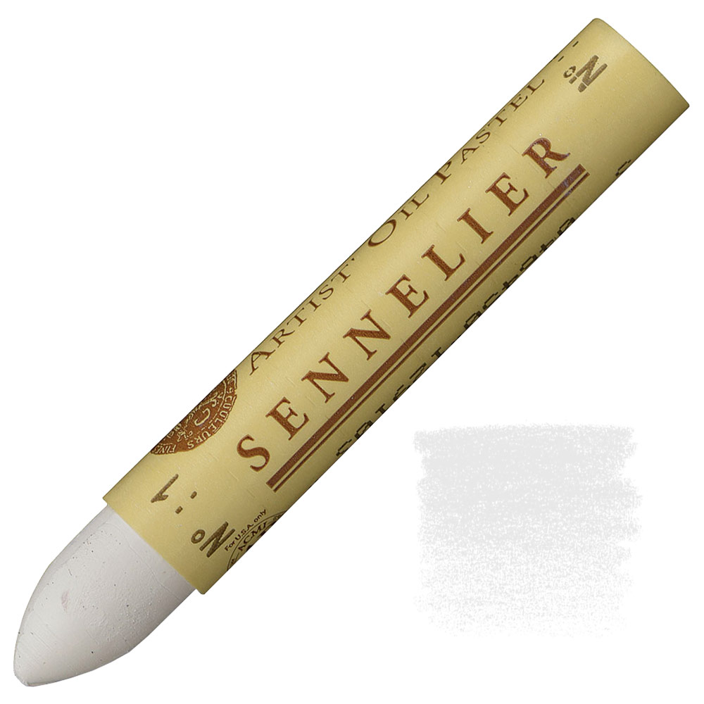 Sennelier Oil Pastels - White 001 - Atlantis Art Materials