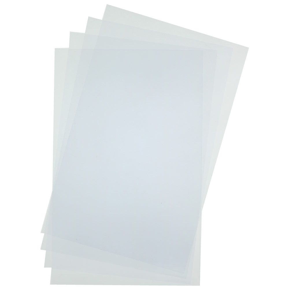 Wee Scapes Plastic PVC Clear Sheet 7.5"x12" 4 Pack 0.2mm