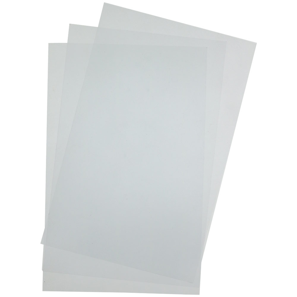 Wee Scapes Plastic PVC Clear Sheet 7.5"x12" 3 Pack 0.35mm