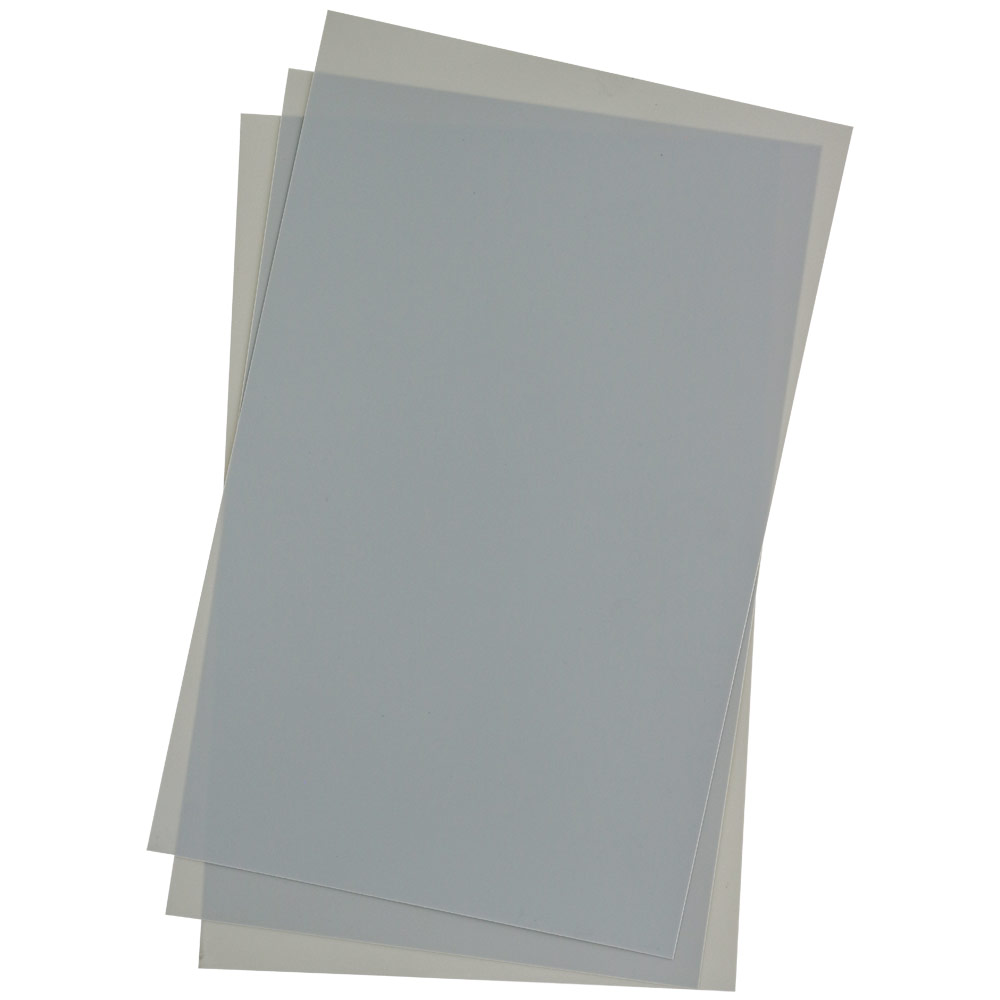 Wee Scapes Plastic Styrene Gray Sheet 7.5"x12" 3 Pack 0.5mm