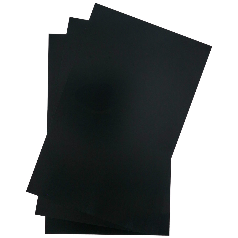 Wee Scapes Plastic Styrene Black Sheet 7.5"x12" 3 Pack 0.5mm