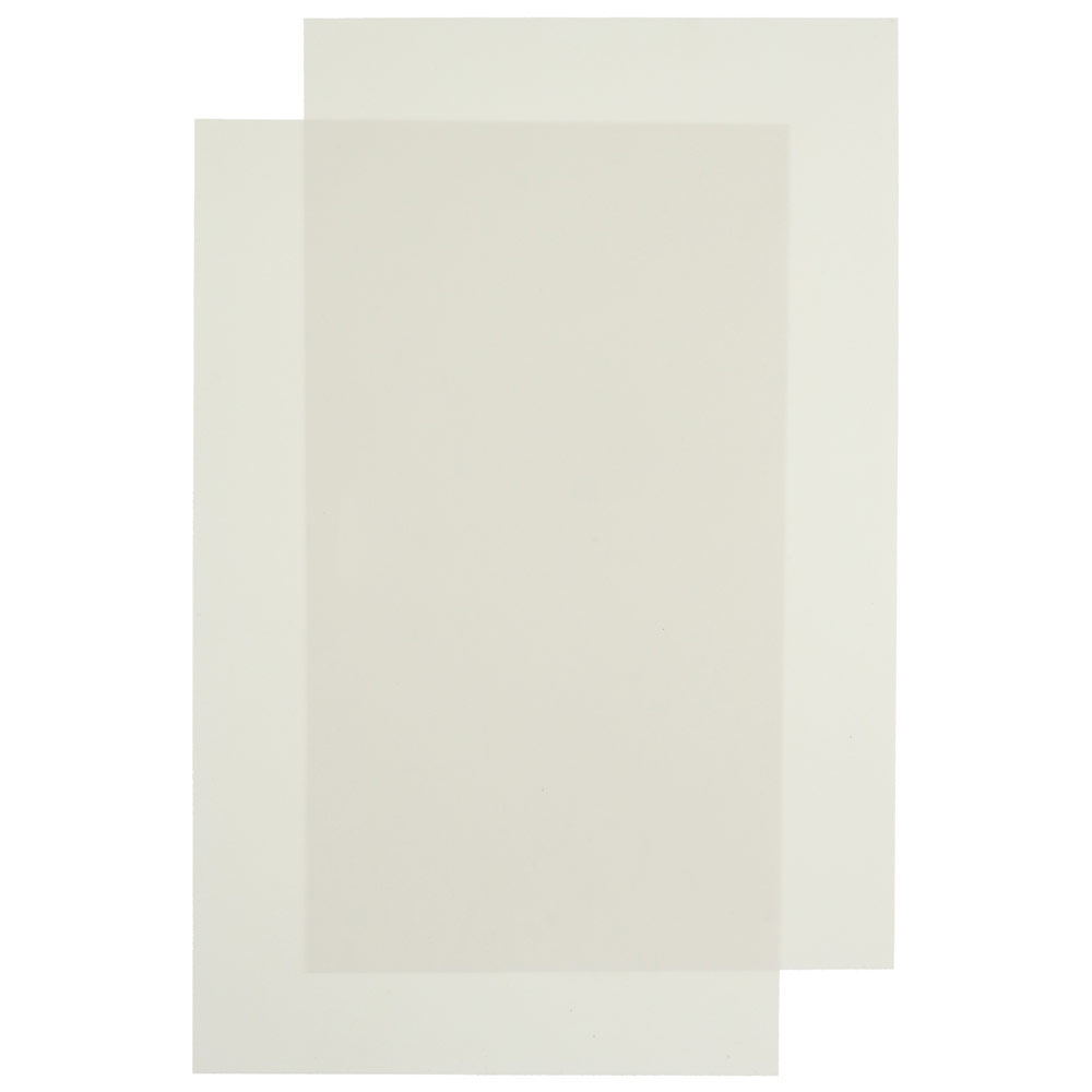 Wee Scapes Plastic Styrene White Sheet 7.5"x12" 2 Pack 0.5mm