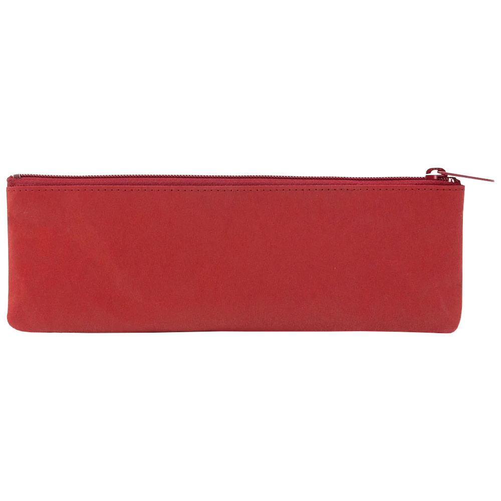SIWA Paper Zipper Pouch Medium 2.7"x7.9" Red