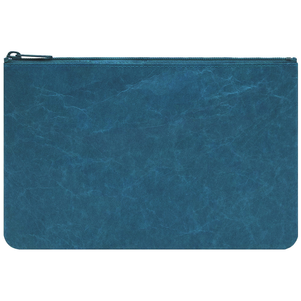 SIWA Paper Zipper Pouch Large 5.3"x7.9" Blue