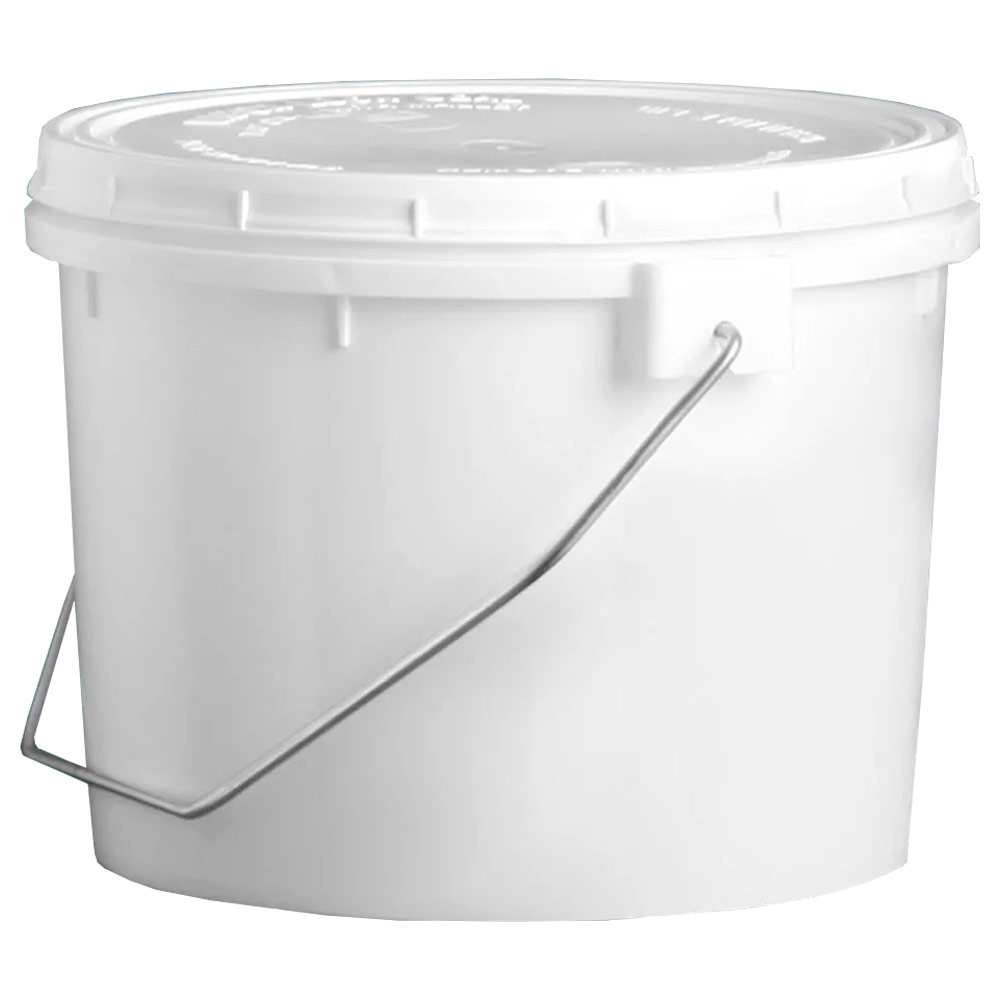 Vapor Lock Plastic Bucket w/ Metal Handle & Lid 64oz