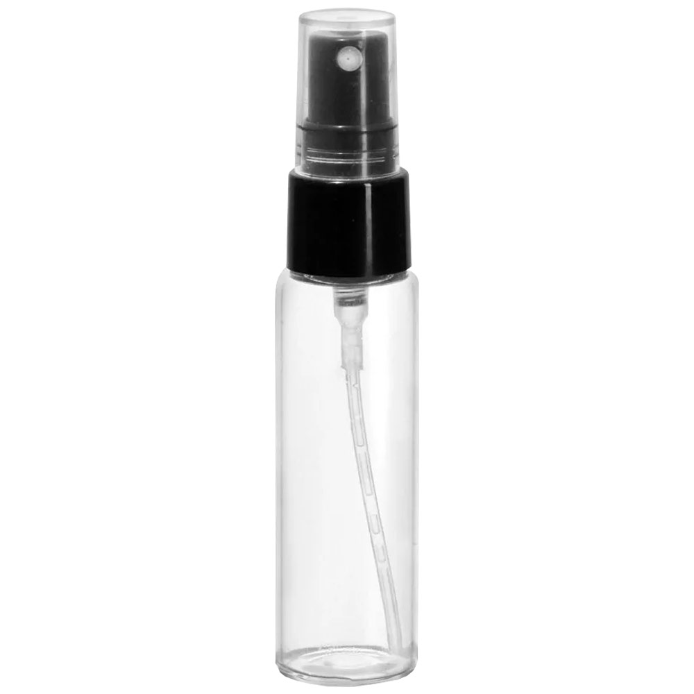 Clear Glass Vial w/Black Sprayer 10ml