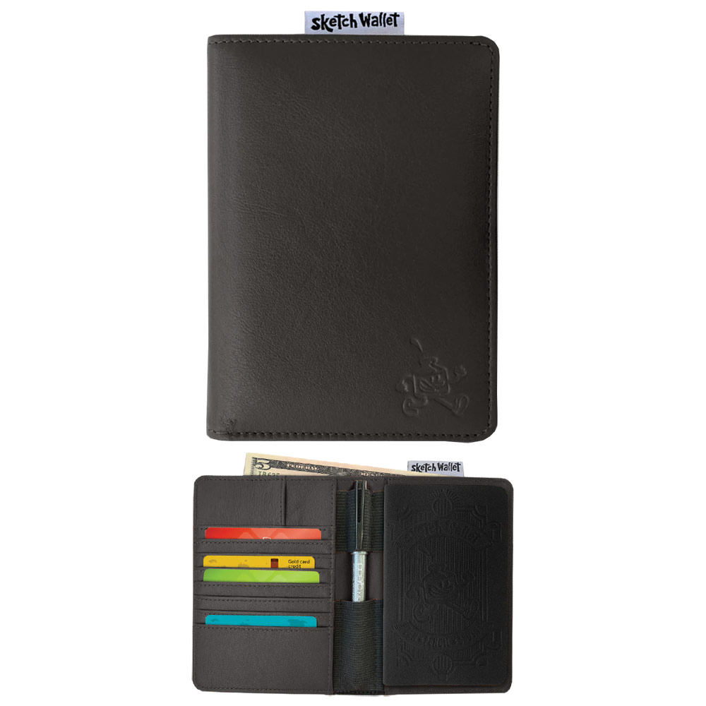 Sketch Wallet Leather 2.0 Large 4.5"x6" Black
