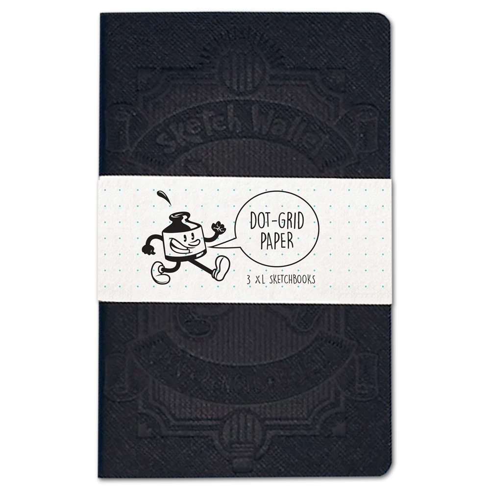 Sketch Wallet XL Sketchbook Refill 30 Sheets 3 Pack 4"x6" Dot