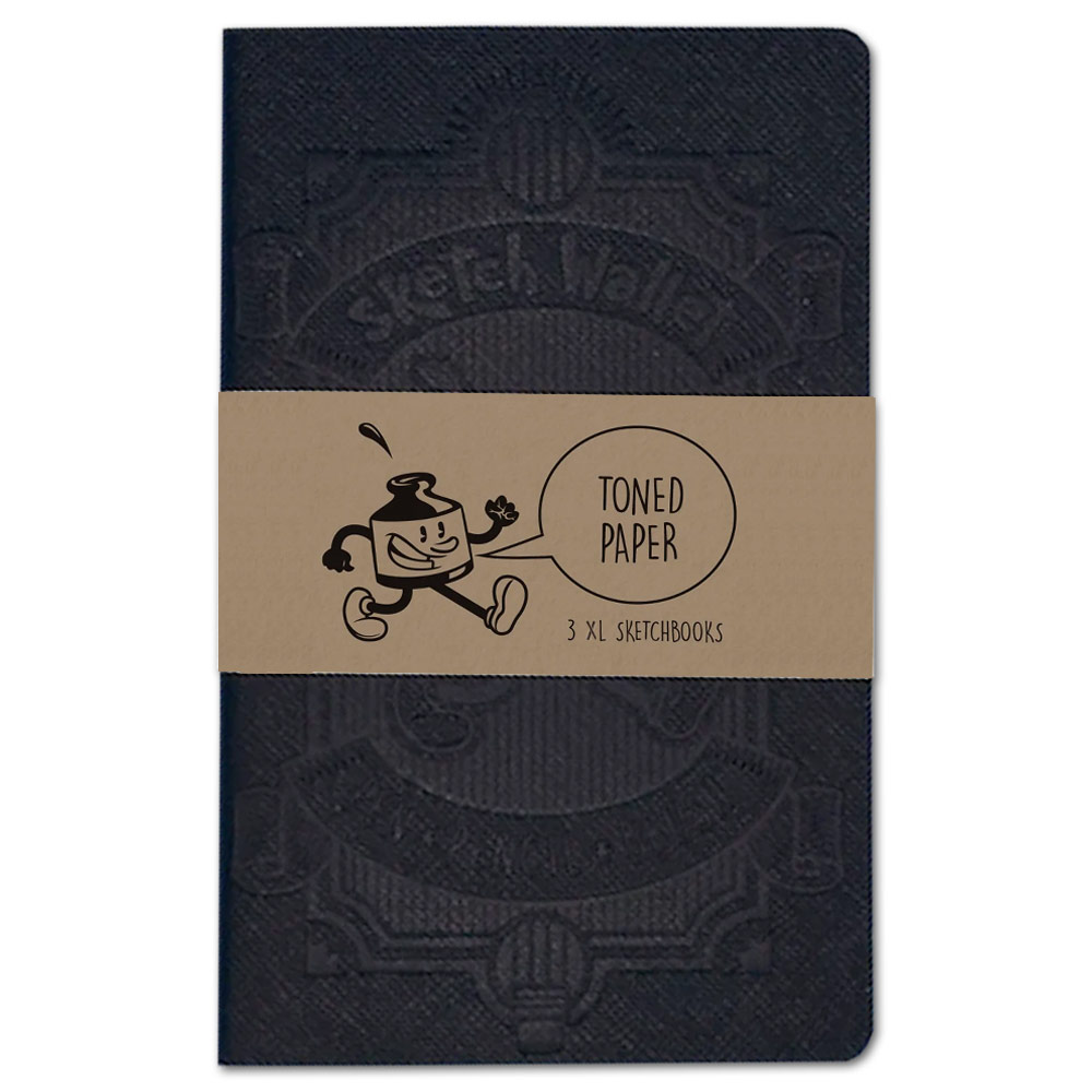 Sketch Wallet XL Sketchbook Refill 30 Sheets 3 Pack 4"x6" Tan