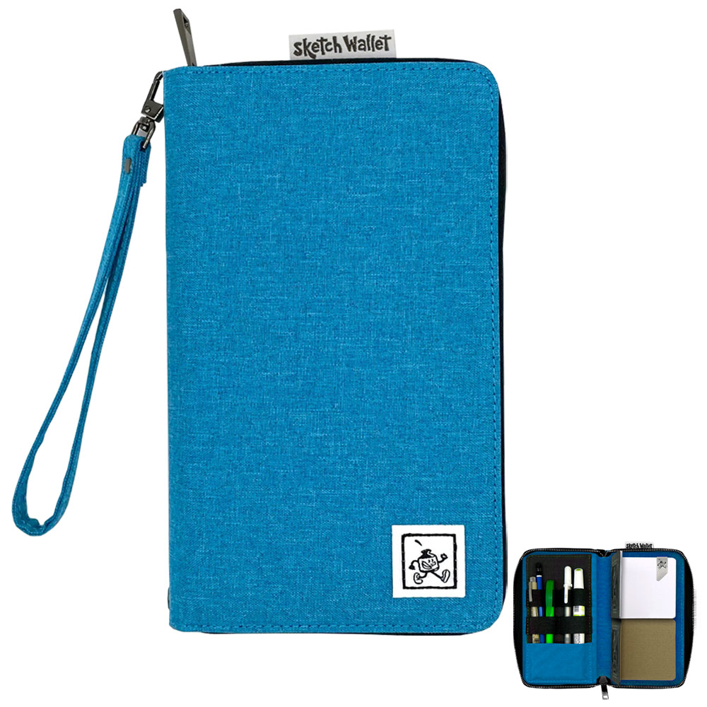 Sketch Wallet Canvas Clutch 4"x6" Tahoe Blue