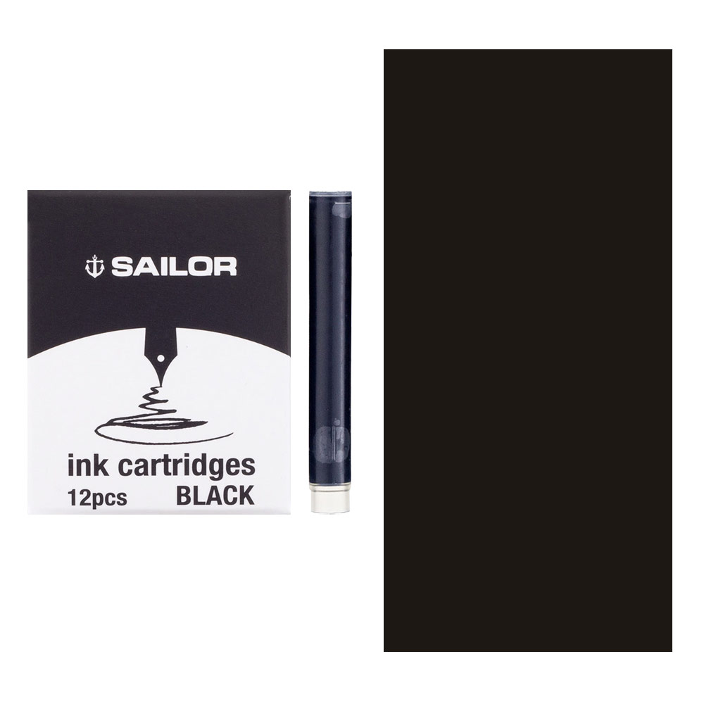 Sailor Fountain Ink Cartridge 12 Pack Black
