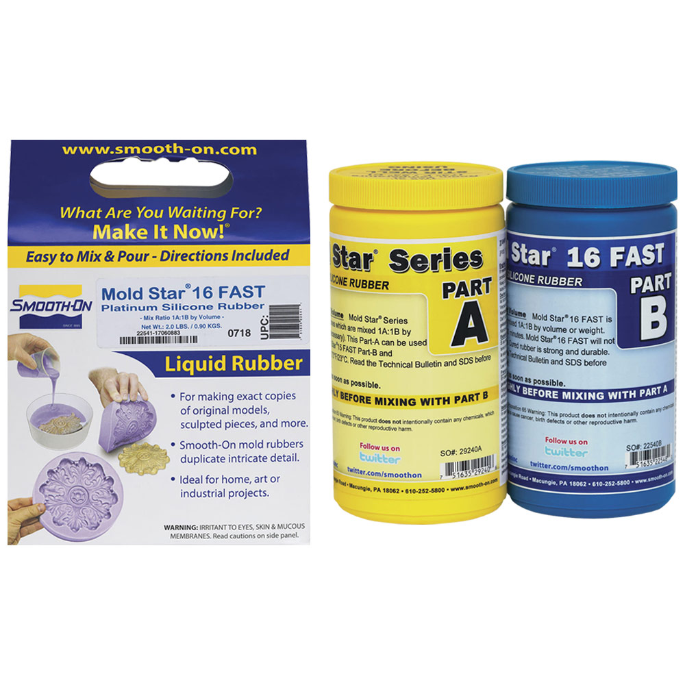 Smooth-On Mold Star 16 FAST Platinum Silicone Rubber Kit