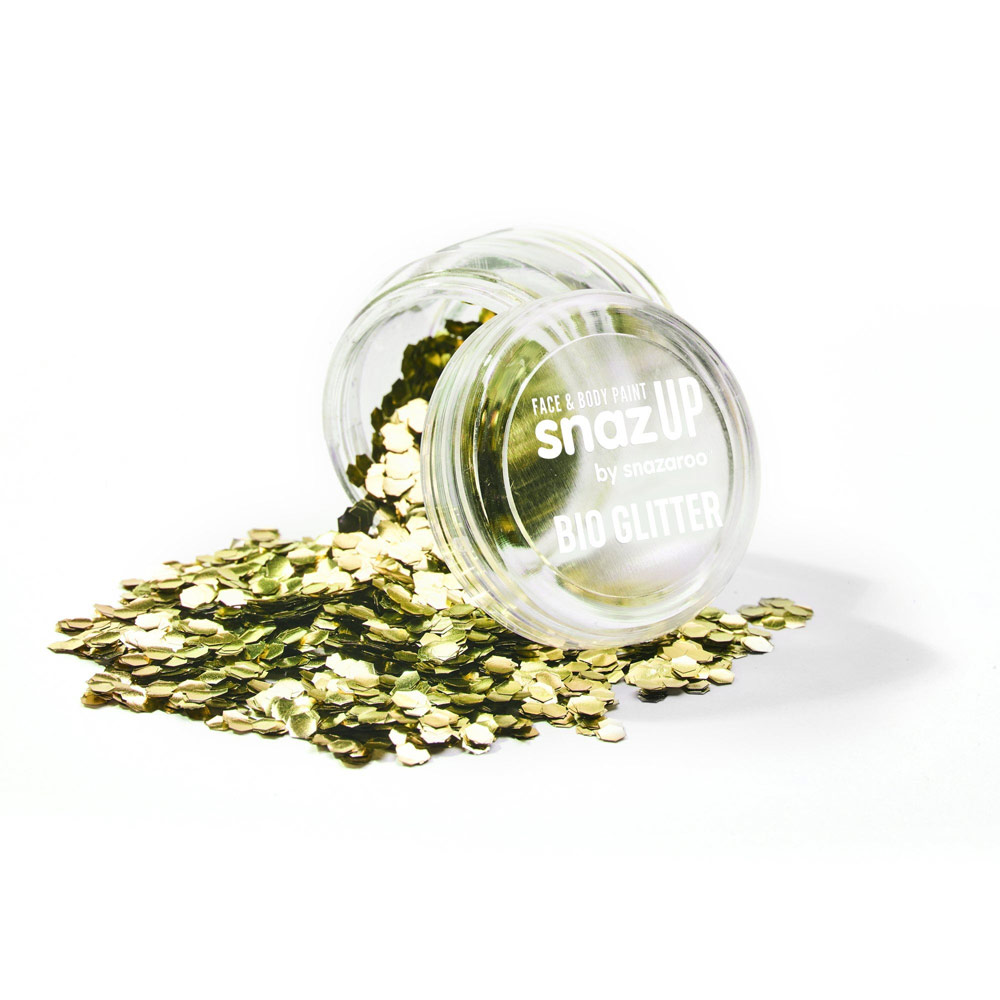 Snazaroo Snaz Up Bio Glitter 0.1oz Chunky Gold