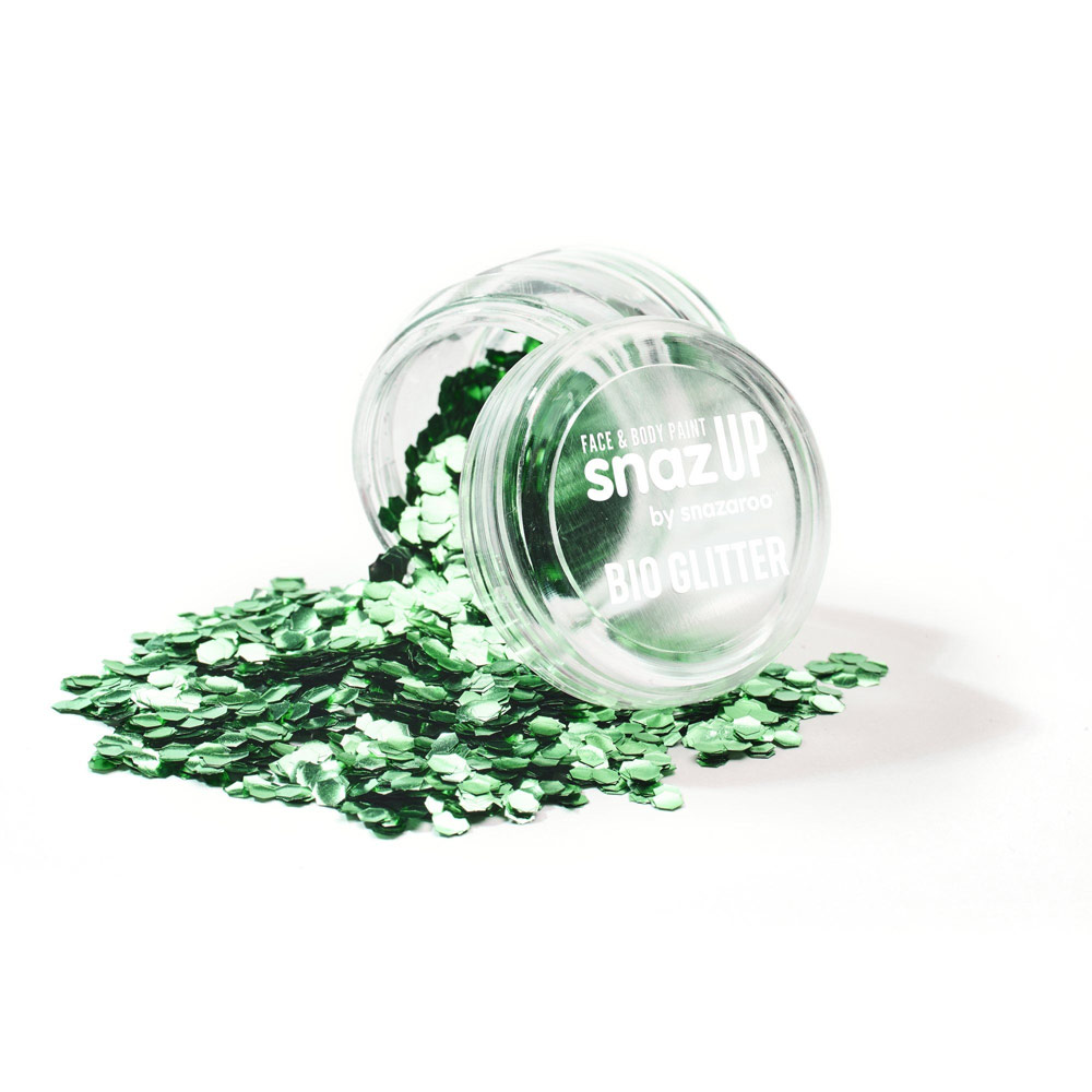 Snazaroo Snaz Up Bio Glitter 0.1oz Chunky Green