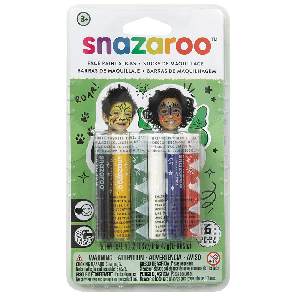 Snazaroo Face Paint Sticks 6 Set Rainbow