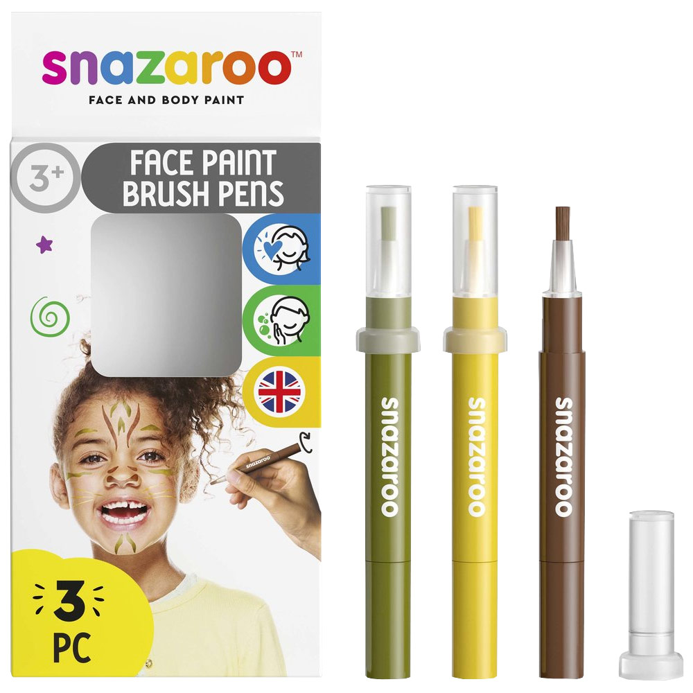 Snazaroo Face Paint Brush Pens Pack Jungle
