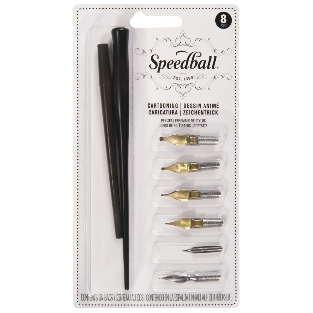 Speedball Lettering Pen 8 Set Cartooning