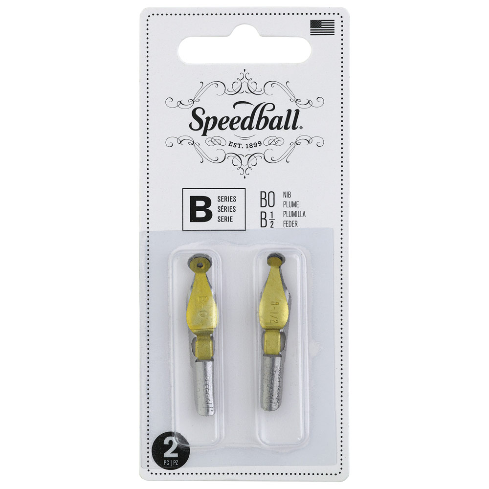 Speedball "B" Style Pen Nib - Twin Pack B0/B-1/2