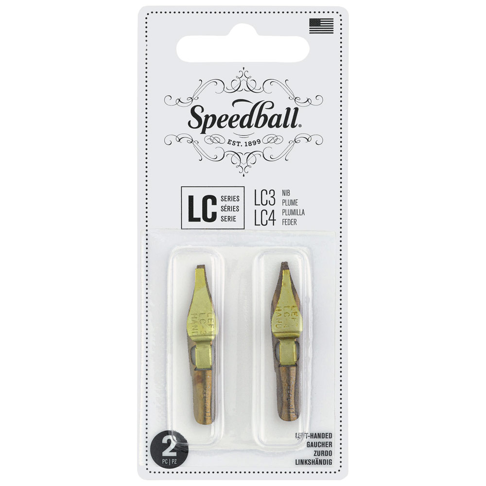 Speedball Left Hand Pen Nib 2 Pack LC3/LC4
