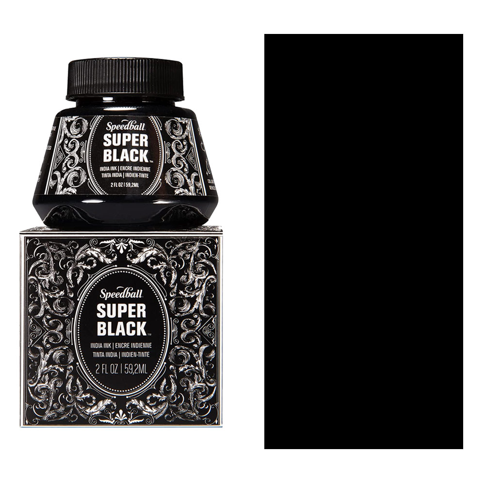 Speedball Super Black India Ink 2oz Black