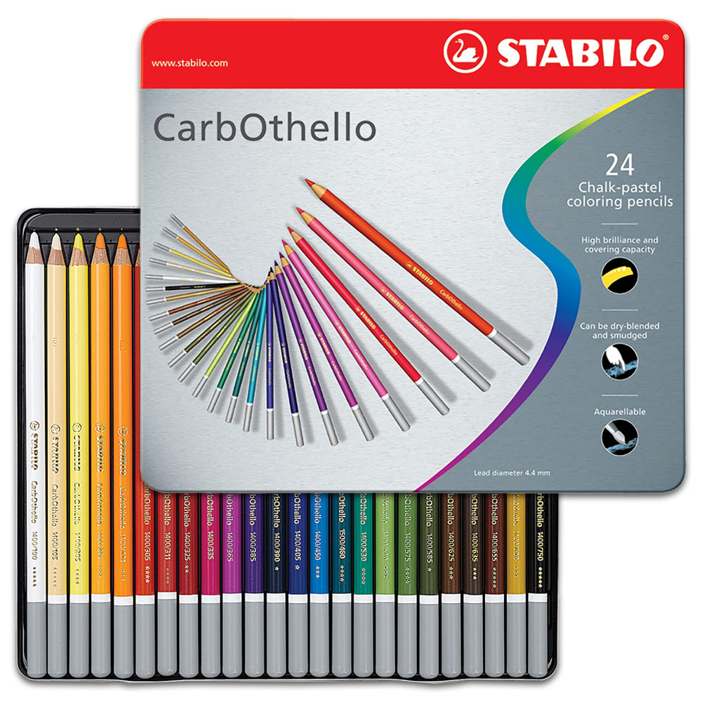 Stabilo CarbOthello Chalk Pastel Pencil 24 Set