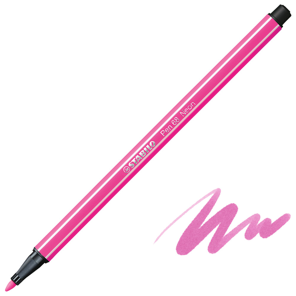 Stabilo Pen 68 Premium Felt-Tip 1.0mm Fluorescent Pink