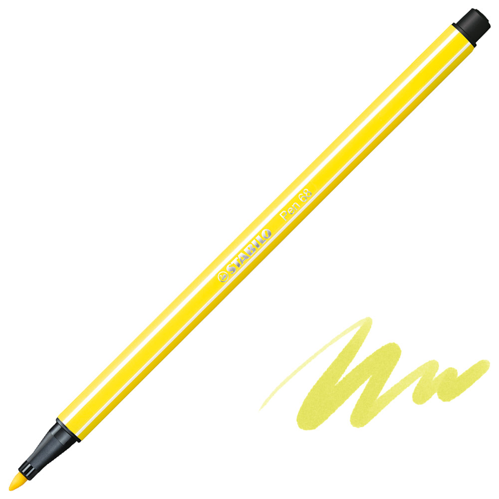 Stabilo Pen 68 Premium Felt-Tip 1.0mm Lemon Yellow