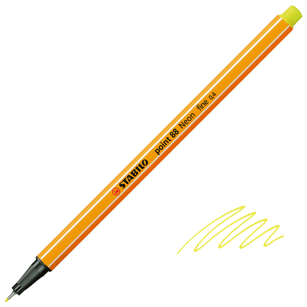 Stabilo Point 88 Fineliner Pen 0.4mm Neon Yellow