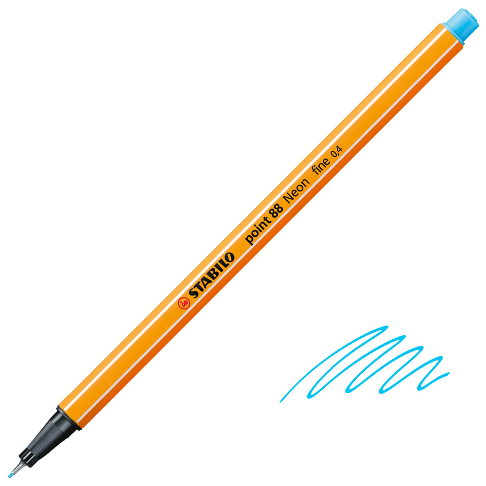 Stabilo Point 88 Fineliner Pen 0.4mm Neon Blue