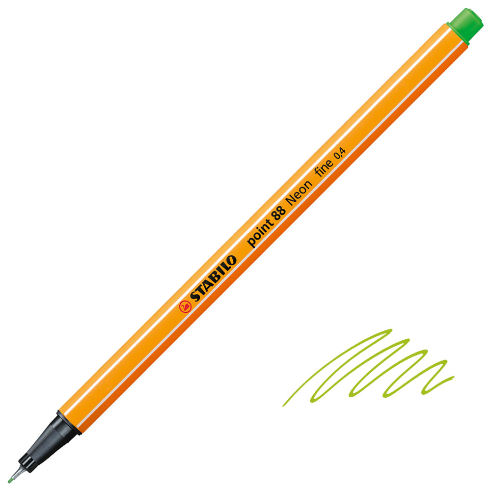 Stabilo Point 88 Fineliner Pen 0.4mm Neon Green