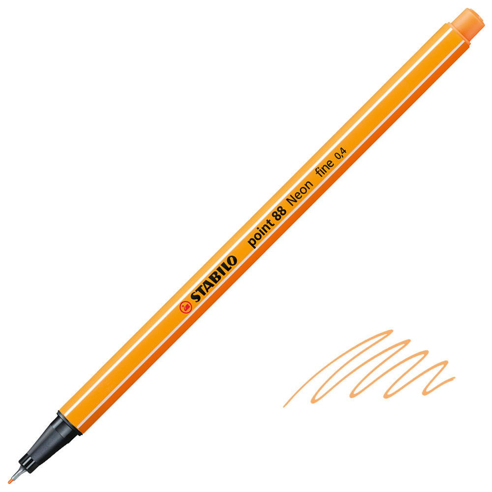 Stabilo Point 88 Fineliner Pen 0.4mm Neon Orange
