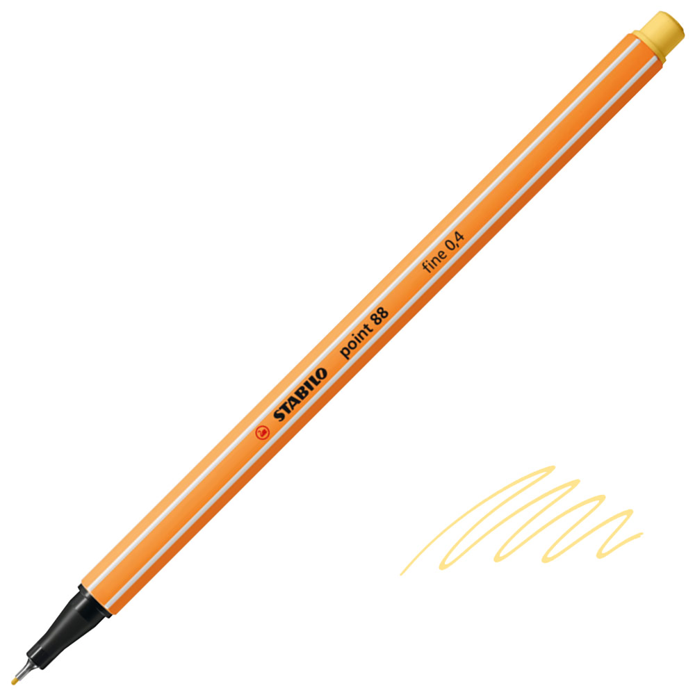 Stabilo Point 88 Fineliner Pen 0.4mm Light Yellow