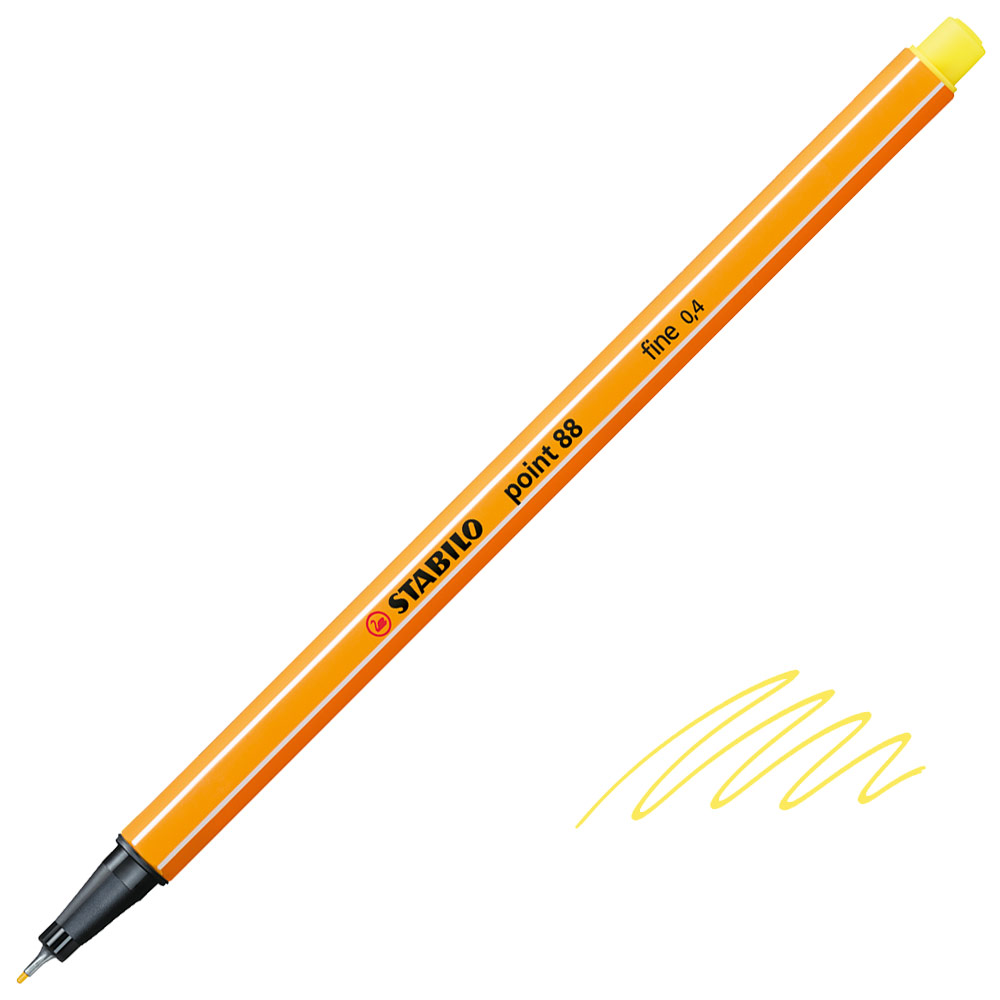 Stabilo Point 88 Fineliner Pen 0.4mm Lemon Yellow