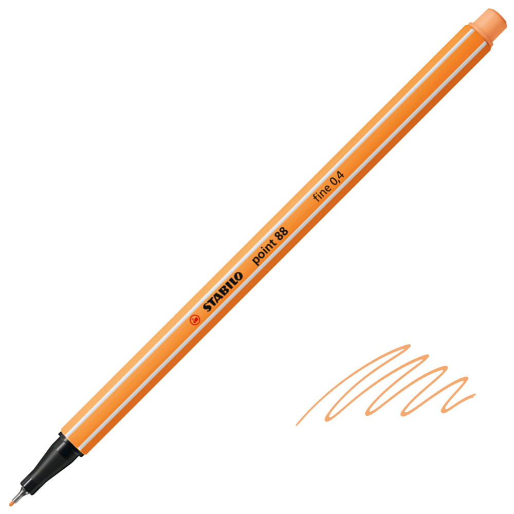 Stabilo Point 88 Fineliner Pen 0.4mm Light Orange
