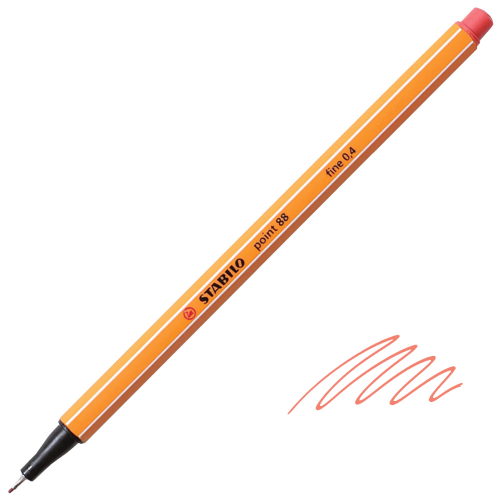 Stabilo Point 88 Fineliner Pen 0.4mm Rust Red