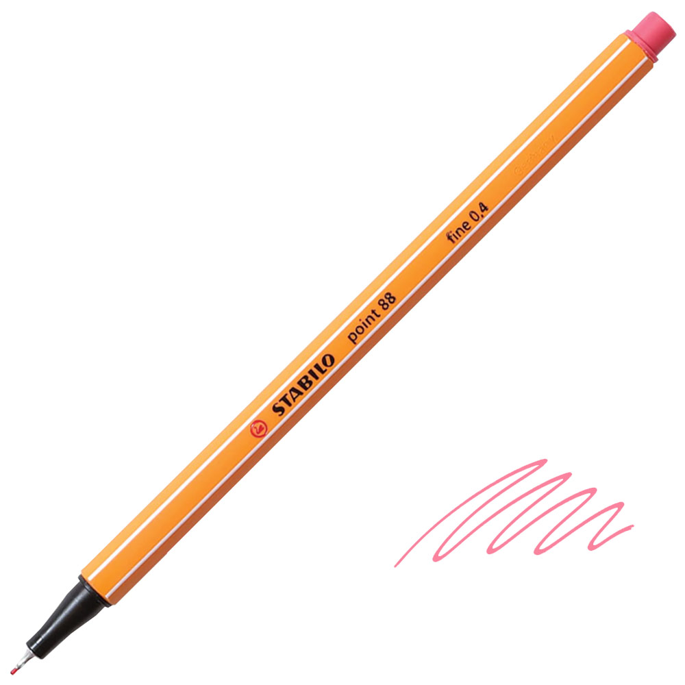 Stabilo Point 88 Fineliner Pen 0.4mm Strawberry Red