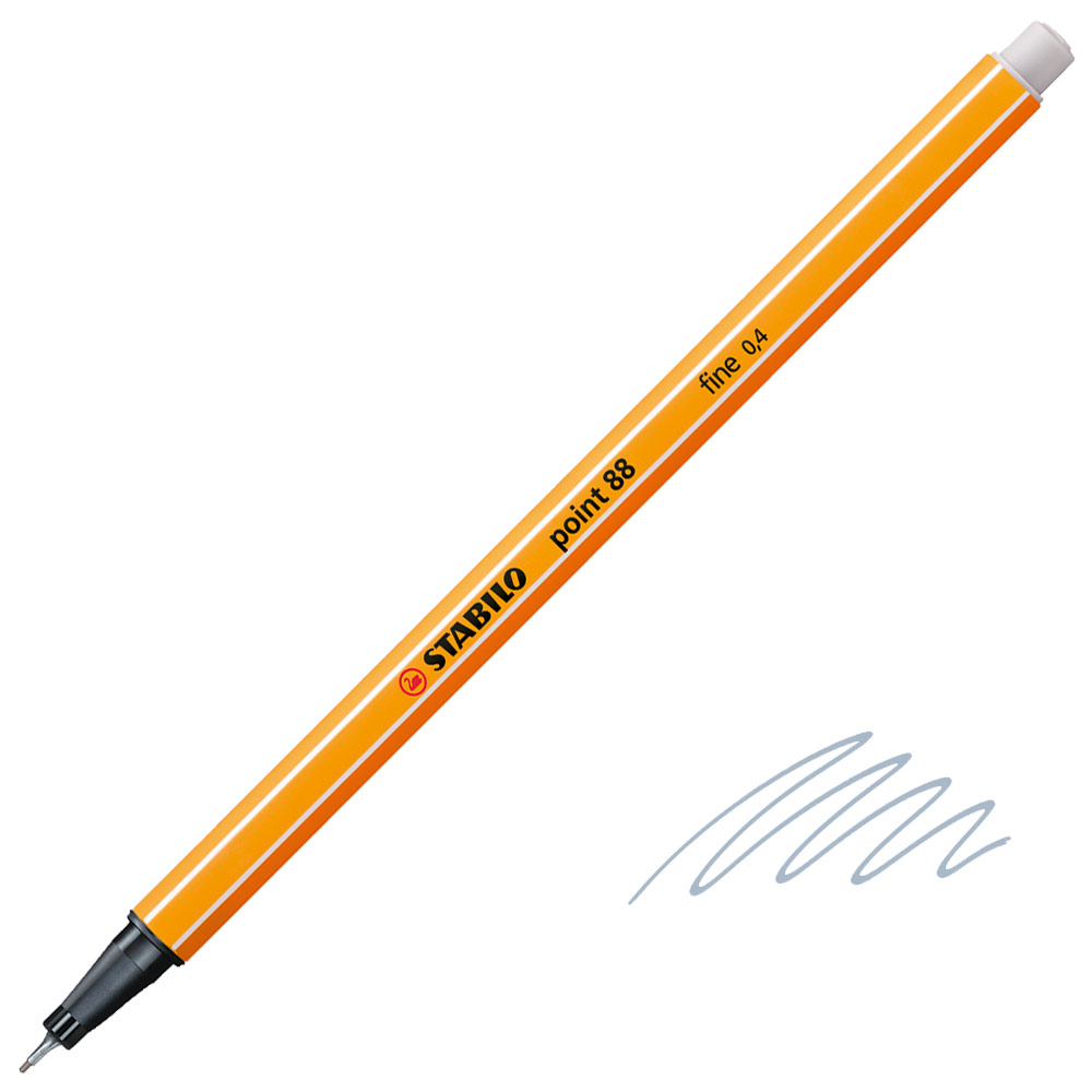 Stabilo Point 88 Fineliner Pen 0.4mm Light Grey