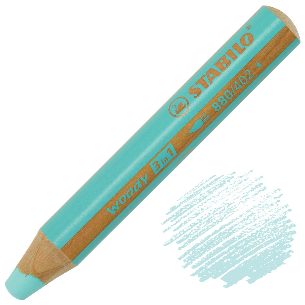 Stabilo Woody 3-in-1 Water-Soluble Wax Pencil Pastel Blue