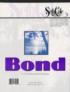20-lb Layout Bond Paper #74 Pad 9" x 12"