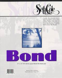 20-lb Layout Bond Paper #74 Pad 11" x 14"
